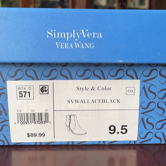 Simply Vera Wallace Black Heeled Booties - Picture 6 of 6